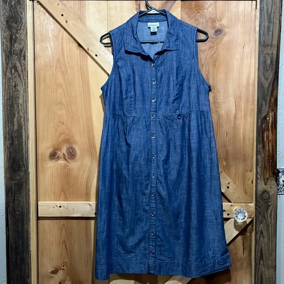 white christmas dresses The Drapey Denim Mini Dress main image 1